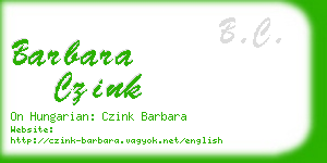 barbara czink business card